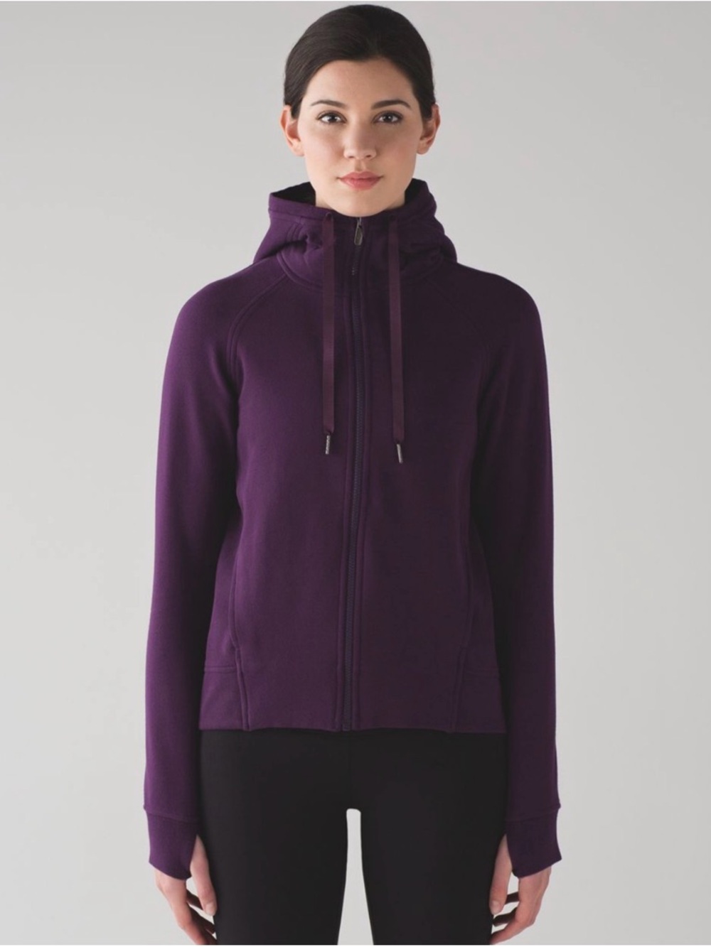 Lululemon Fleece Please Zip-Up Hoodie in Darkest Magenta